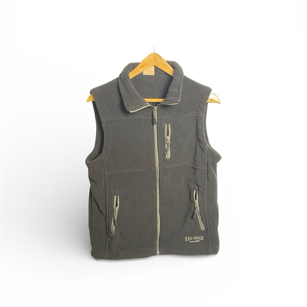 Boys RedHead charcoal Fleece Vest Size S